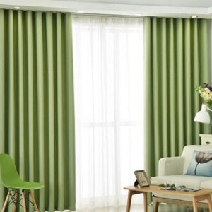 Rèm Vải 2 lớp màu xanh