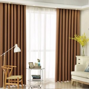 Rèm Vải 2 lớp be nâu
