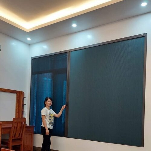 Vách Ngăn Phòng Kèm Lưới Hệ Cánh Nối Chống Muỗi - Ảnh 2