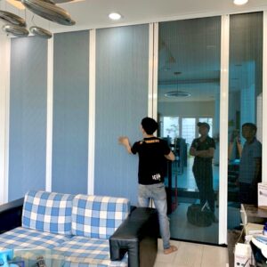 Vách Ngăn Phòng Kèm Lưới Hệ Cánh Nối Chống Muỗi